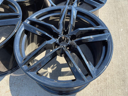 19" Audi R8 OEM black wheels rims 58965 58966 2013 2014 2015 2016 2017 2020 2021