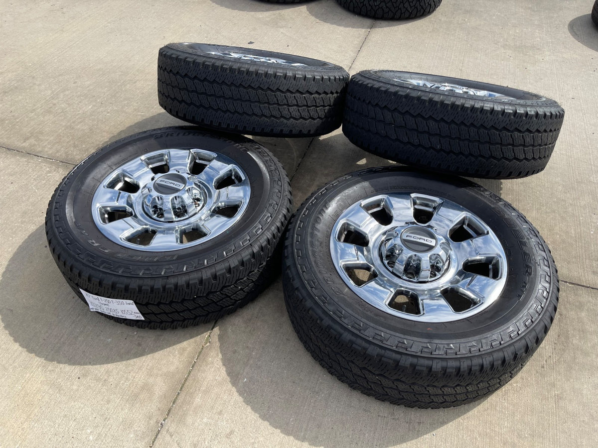 20" Ford F-250 F-350 OEM 10295 25085 10552 chrome wheels rims SET BRIDGESTONE