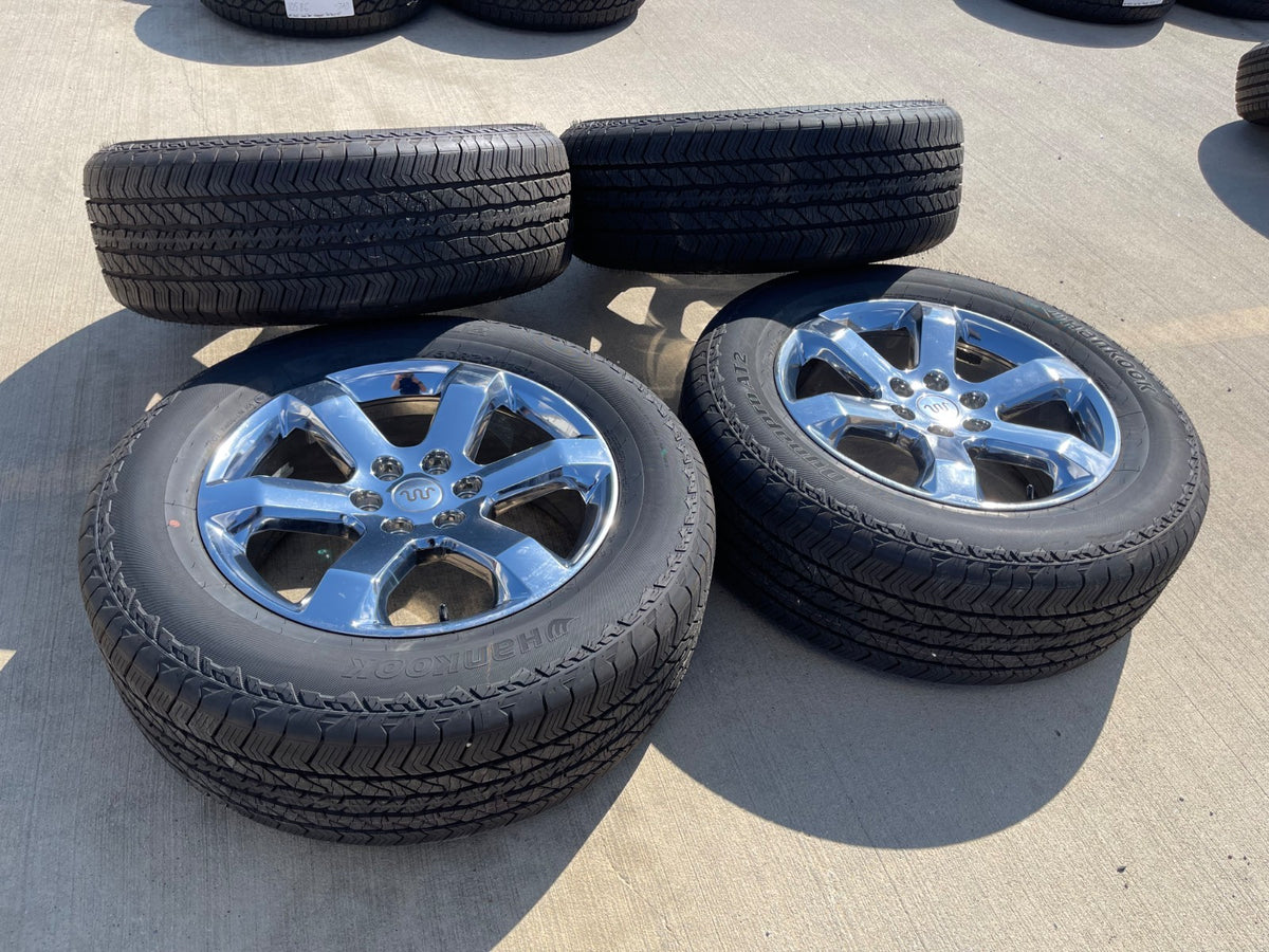 20" Ford F-150 OEM rims wheels CHROME 10347 Expedition SET HANKOOK A/T2 NEW