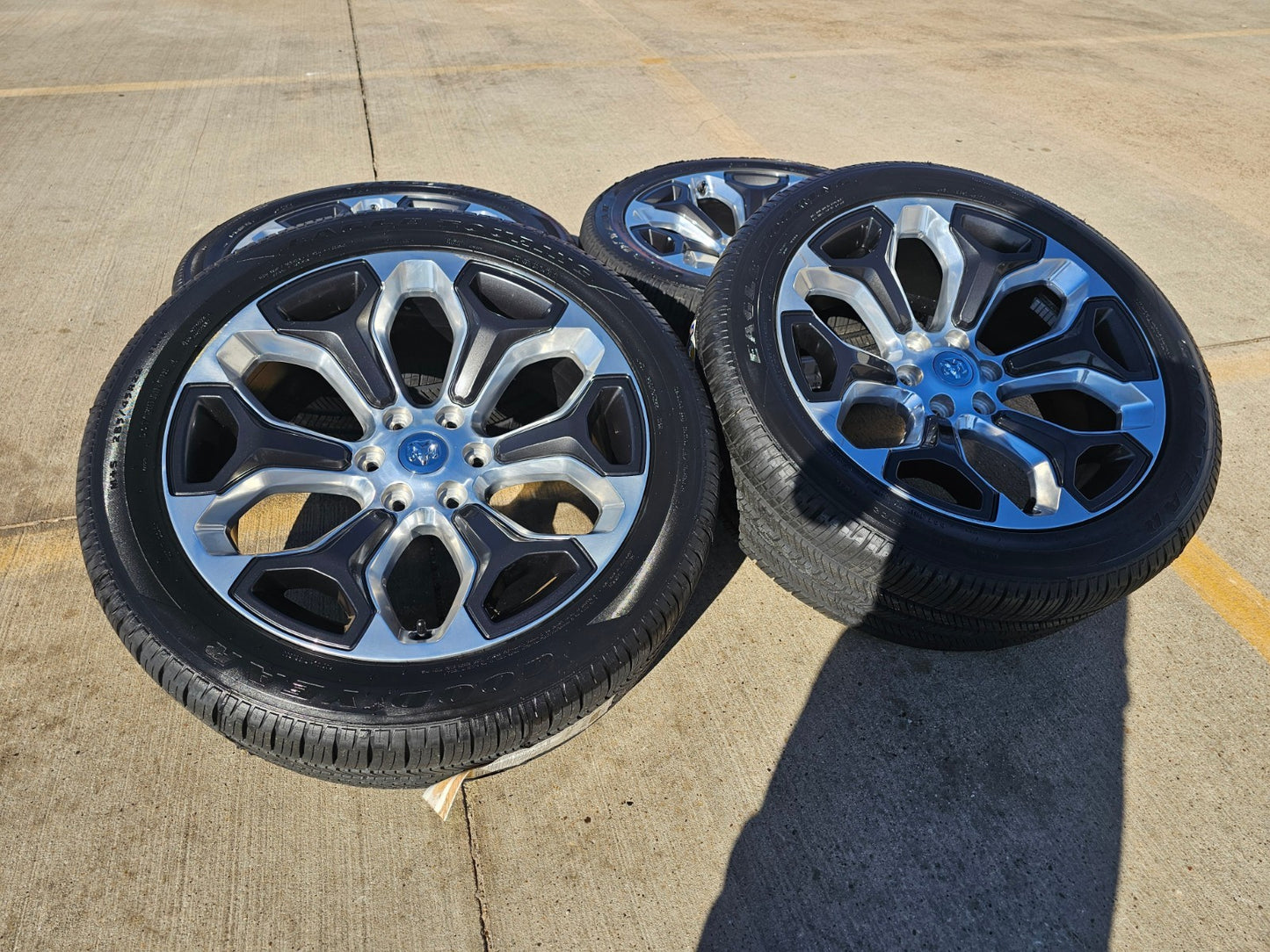22" Dodge Ram 1500 OEM Laramie rims wheels tires 2685 GOODYEAR NEW