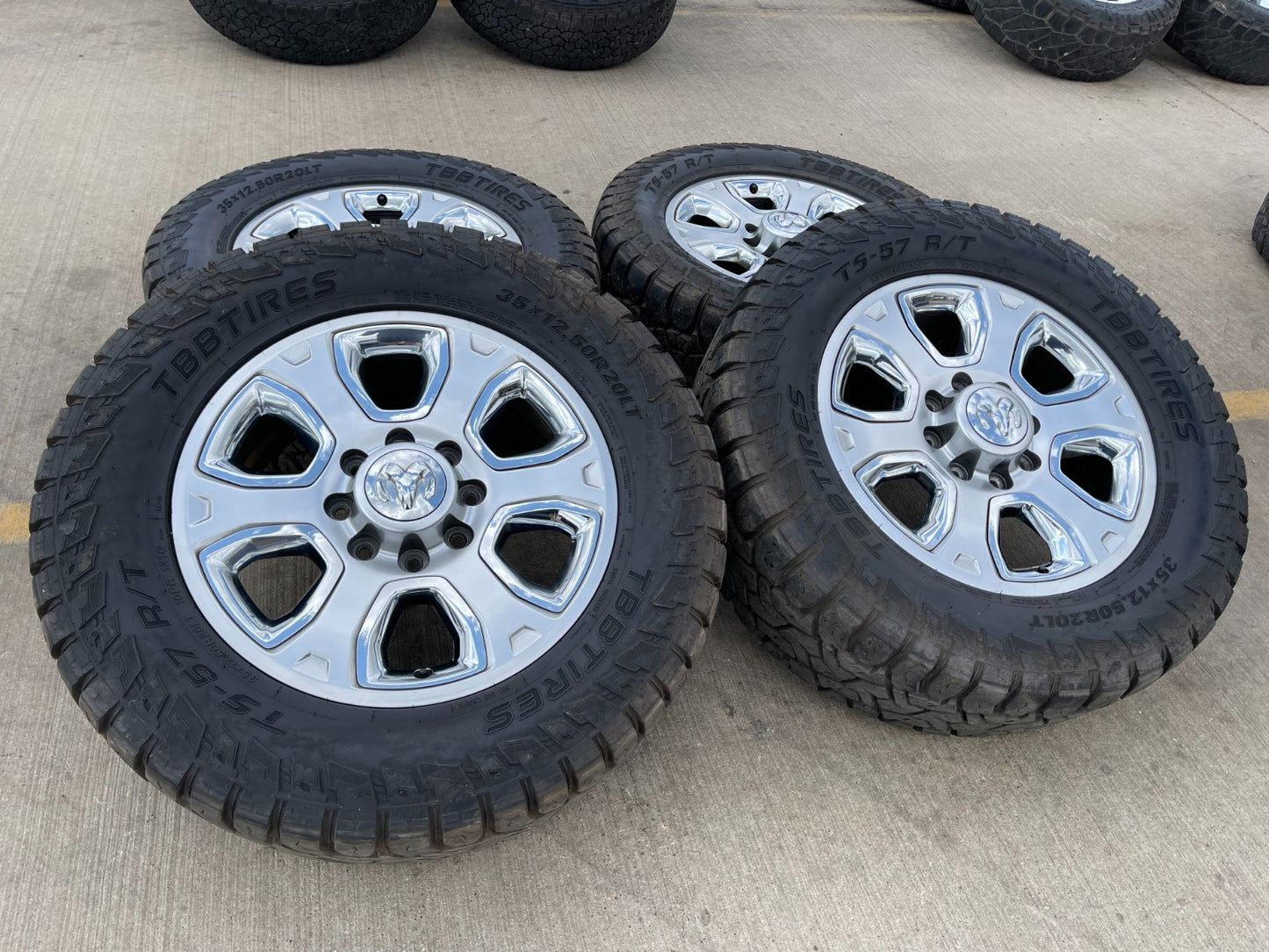 20" Dodge Ram 2500 3500 OEM 2477 CHROME wheels rims tires 35"