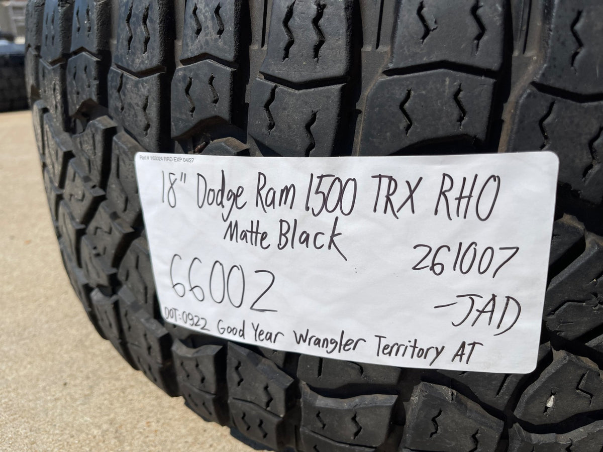 18" Dodge Ram 1500 TRX RHO Black OEM 66002 wheel rim TERRITORY A/T 35"