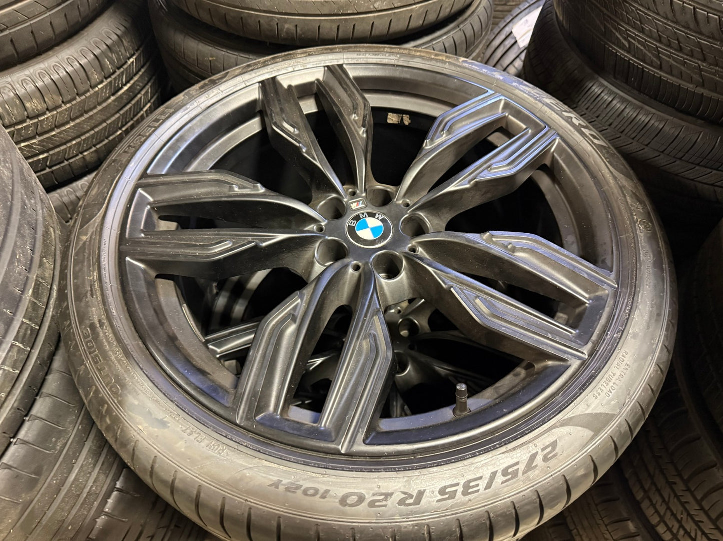 20" BMW M760i 740i 640i OEM 86343 86344 Series 760M SET black wheels rims tires