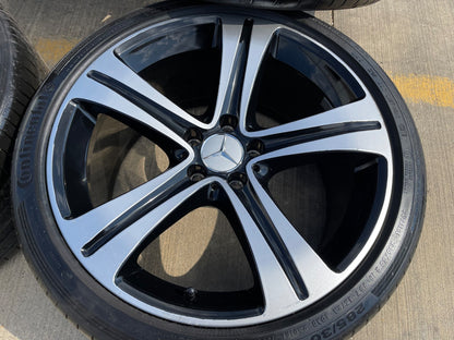 19" Mercedes AMG C E S Class OEM 85534 wheels rims tires CONTINENTAL SET