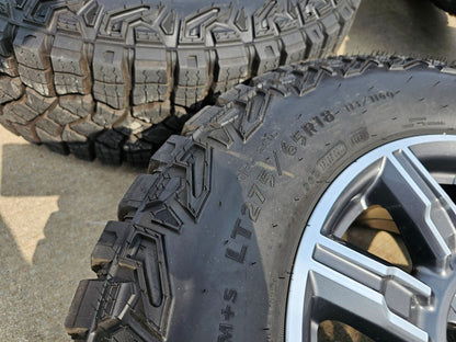 18" GMC Sierra AT4X Chevy Silverado OEM wheels rims A/T tires 2023 2024 NEW