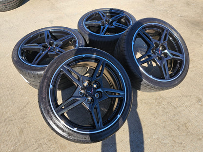 19" + 20" Chevy Corvette C8 OEM 14007 14008 wheels rims MICHELIN