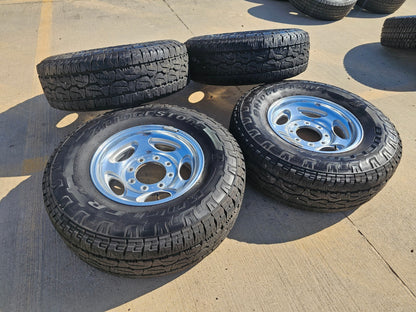 16" Ford F-250 F-350 Excursion OEM 3408 polished wheels rims SET BRIDGSETONE