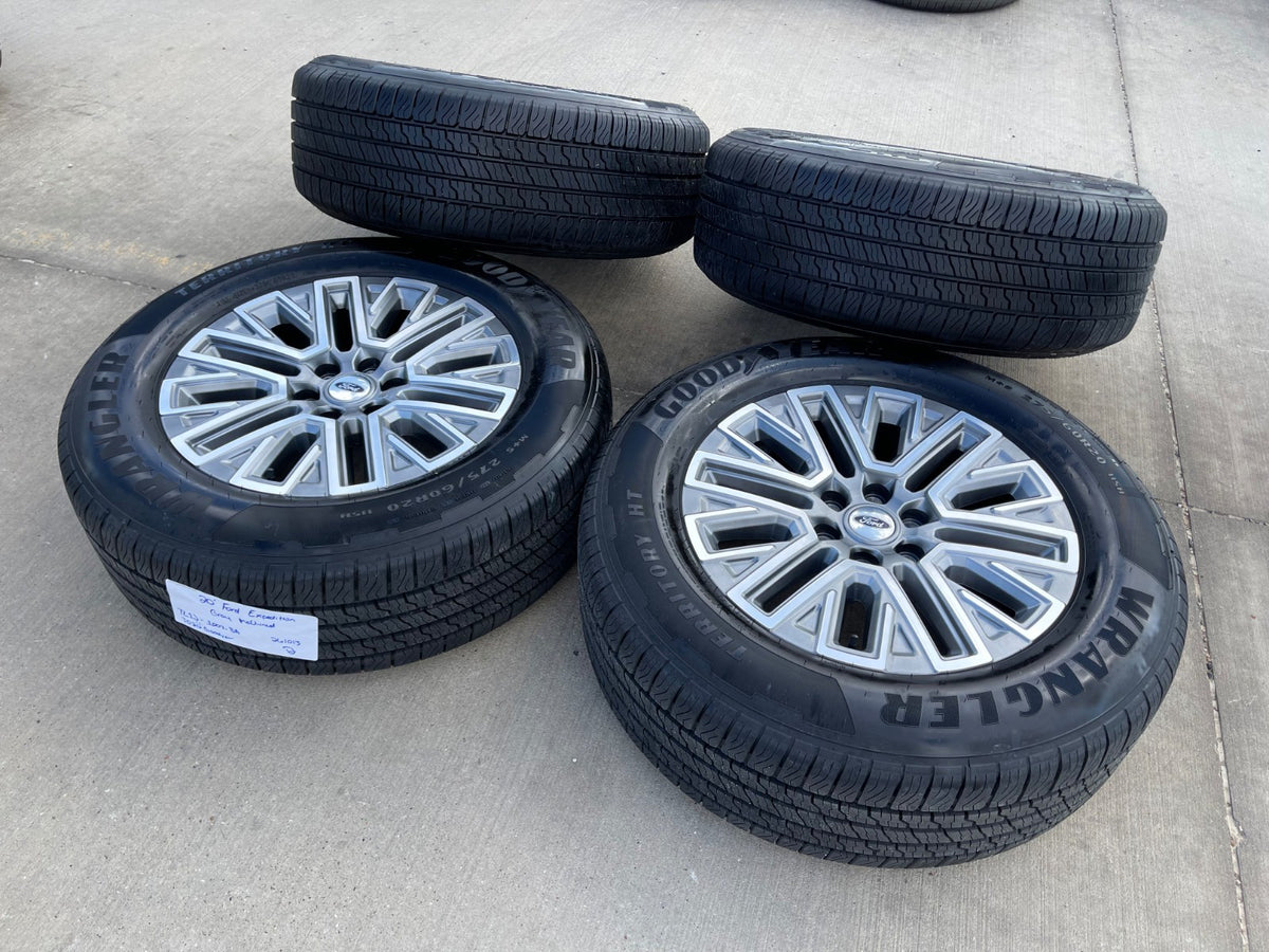 20" Ford F-150 LARIAT OEM rims wheels Expedition SET GOODYEAR 2027 NEW