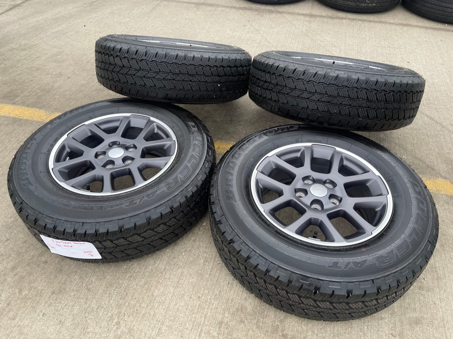 18" Jeep Gladiator Overland OEM wheels rims Wrangler 9241 tires BRIDGESTONE A/T