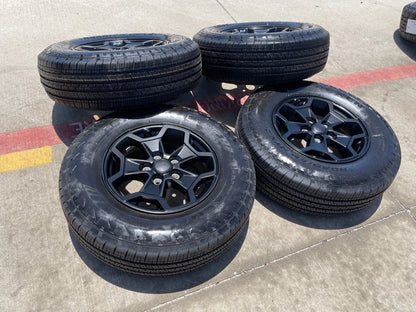 17" Jeep Wrangler SPORT OEM wheels rims tires 9237 black 2023 2024 2025 NEW