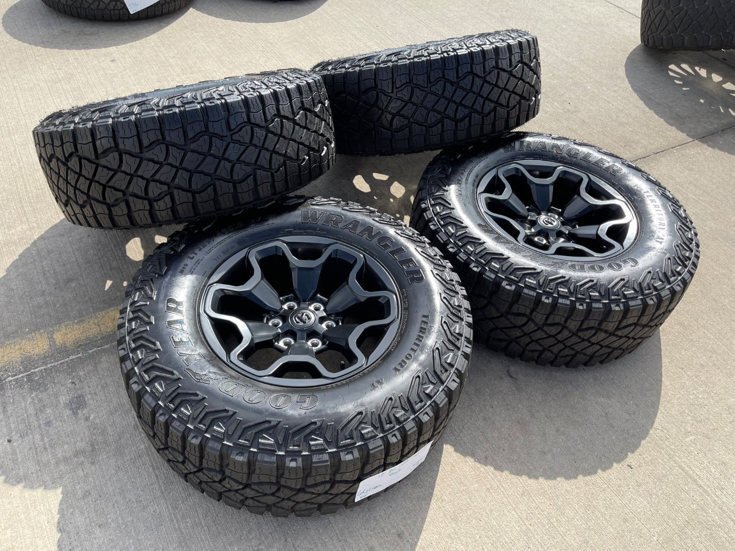 18" Dodge Ram 1500 TRX RHO Black OEM 66002 wheels rims SET TERRITORY A/T 35"