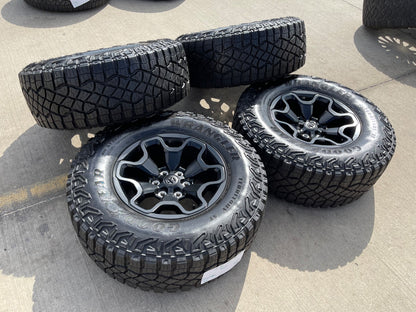 18" Dodge Ram 1500 TRX RHO Black OEM 66002 wheels rims SET TERRITORY A/T 35"
