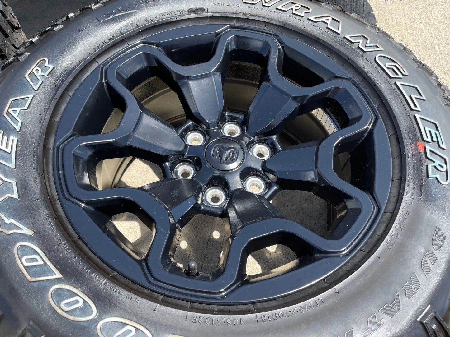 18" Dodge Ram 1500 TRX RHO Black OEM 66002 wheels rims DURATRAC 33" NEW
