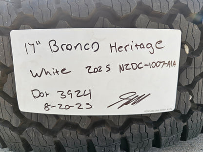 17" Ford Bronco HERITAGE Limited Edition wheels rims white 2025 2026 NEW 35"