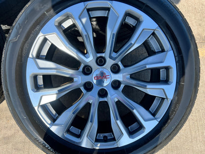 22" GMC Yukon Sierra DENALI OEM wheels rims 14025 97000 tires BRIDGESTONE