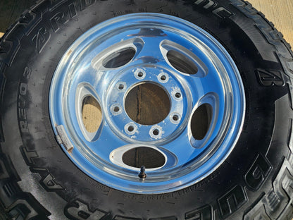 16" Ford F-250 F-350 Excursion OEM 3408 polished wheels rims SET BRIDGSETONE