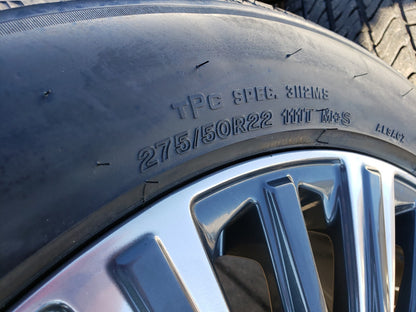 22" Cadillac Escalade Platinum OEM 4876 95167 wheels rims SET BRIDGESTONE
