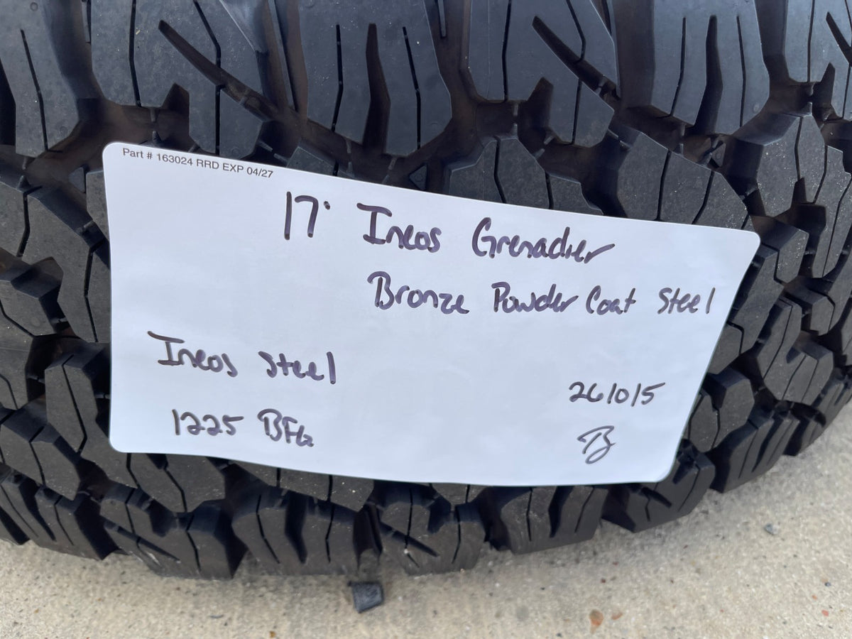 17" INEOS Grenadier OEM wheels rims 2024 2025 2026 2027 SET BFG KO2 A/T NEW