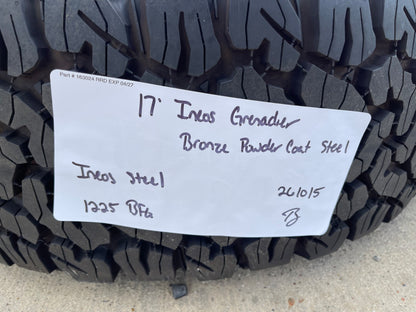 17" INEOS Grenadier OEM wheels rims 2024 2025 2026 2027 SET BFG KO2 A/T NEW
