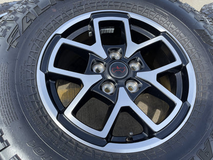 17" Jeep Wrangler Rubicon OEM 95730 9327 wheels rims Gladiator FALKEN MT 33" NEW
