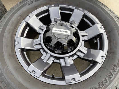 20" Ford F-250 F-350 OEM gray Lariat 10485 10296 wheels rims BRIDGESTONE A/T