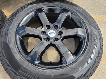 20" Ford F-150 OEM rims wheels BLACK 10347 Expedition PIRELLI A/TR NEW