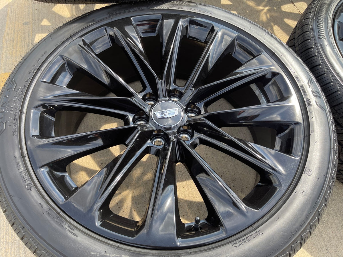 24" Cadillac Escalade V OEM ONYX wheels rims 2023 2024 2025 2026 2027 SET NEW