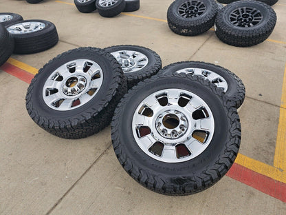 20" Ford F-250 F-350 OEM chrome Lariat 10295 wheels rims 2024 2025 NEW BFG KO3