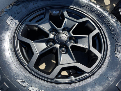 17" Jeep Wrangler SPORT OEM wheels rims tires 9237 black NEW NITRO