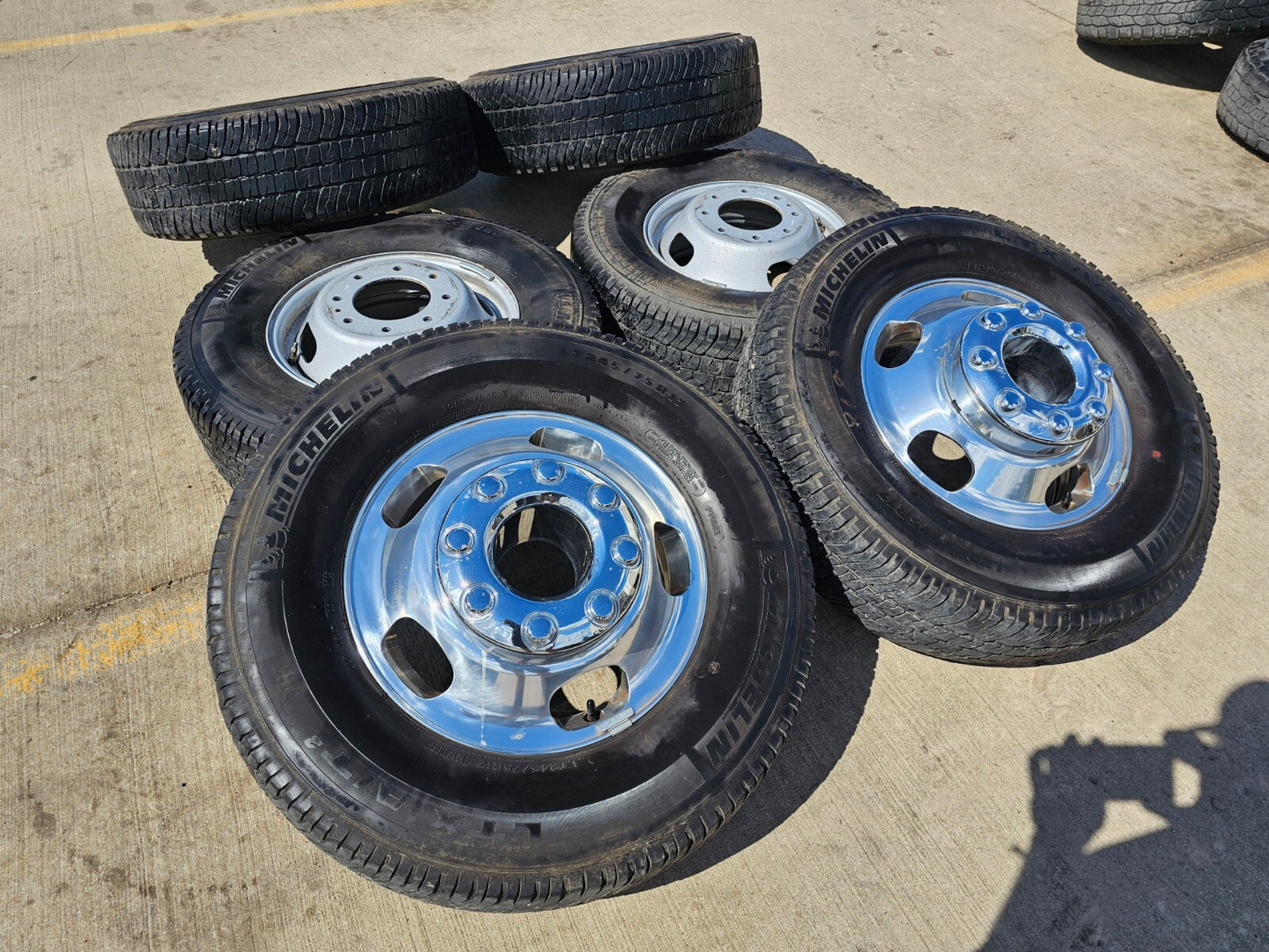 17" Ford F-350 Dually OEM 14077 14078 rims wheels 2023 2024 2025 MICHELIN
