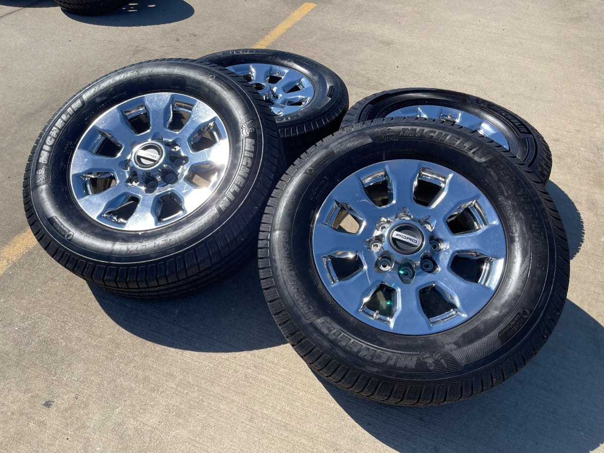 20" Ford F-250 King Ranch Lariat OEM 10100 CHROME rims wheels MICHELIN SET