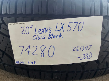 20" Lexus LX570 Toyota Land Cruiser OEM 74280 wheels rims tires SET PIRELLI