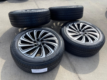22" Lincoln Navigator OEM 10666 rims wheels BLACK LABEL BRIDGESTONE SET