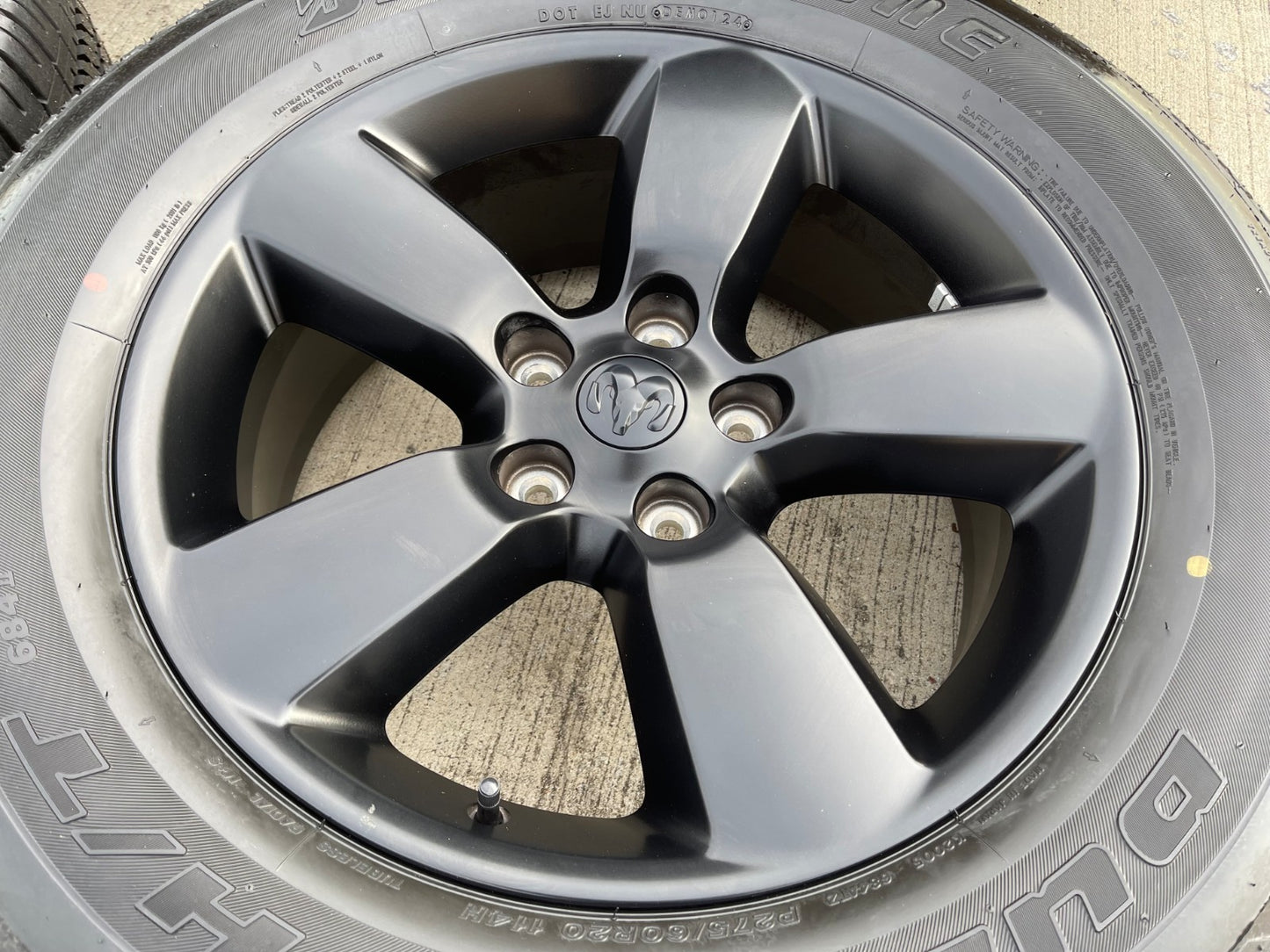20" Dodge Ram 1500 OEM wheels rims 2495 black 5x139 tires BRIDGSETONE NEW
