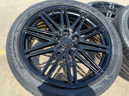 22" 22x9 Vossen CV-10 Ford Explorer rims wheels Lincoln Aviator 5x114.3 5x4.5