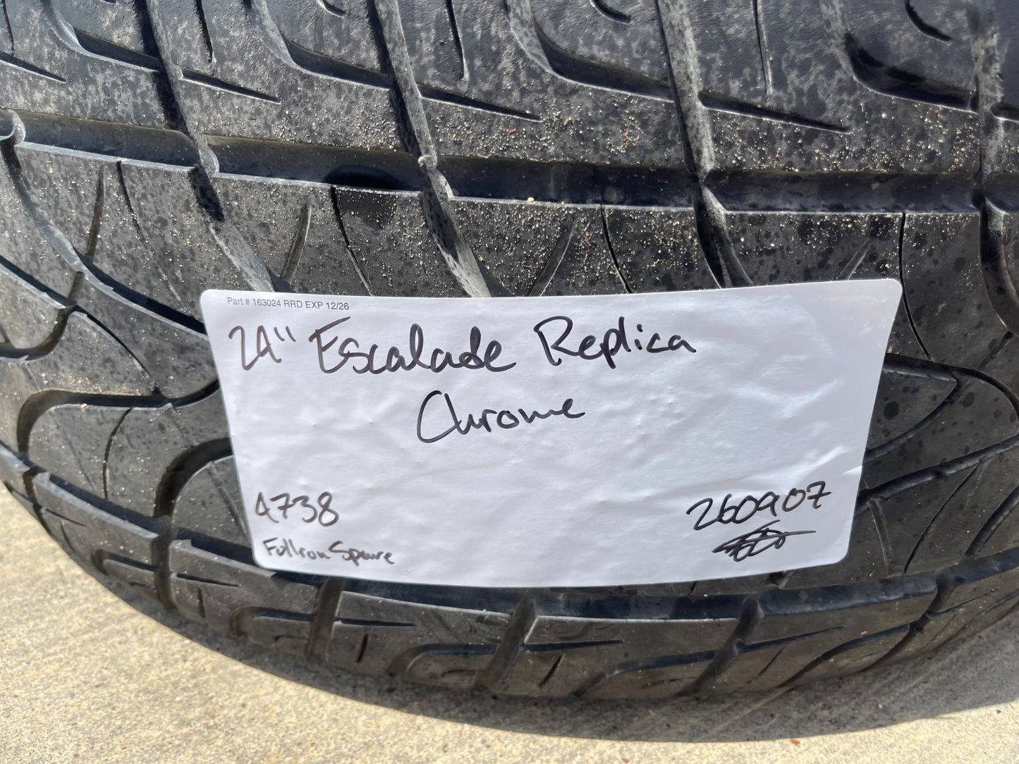 24" Cadillac Escalade Platinum OEM Replica 4738 wheel rim tire CHROME spare
