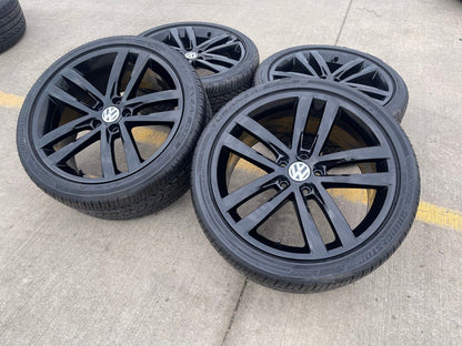 19" VW Passat Golf GTI Jetta OEM Salvador black wheels rims 70002 tires NEW