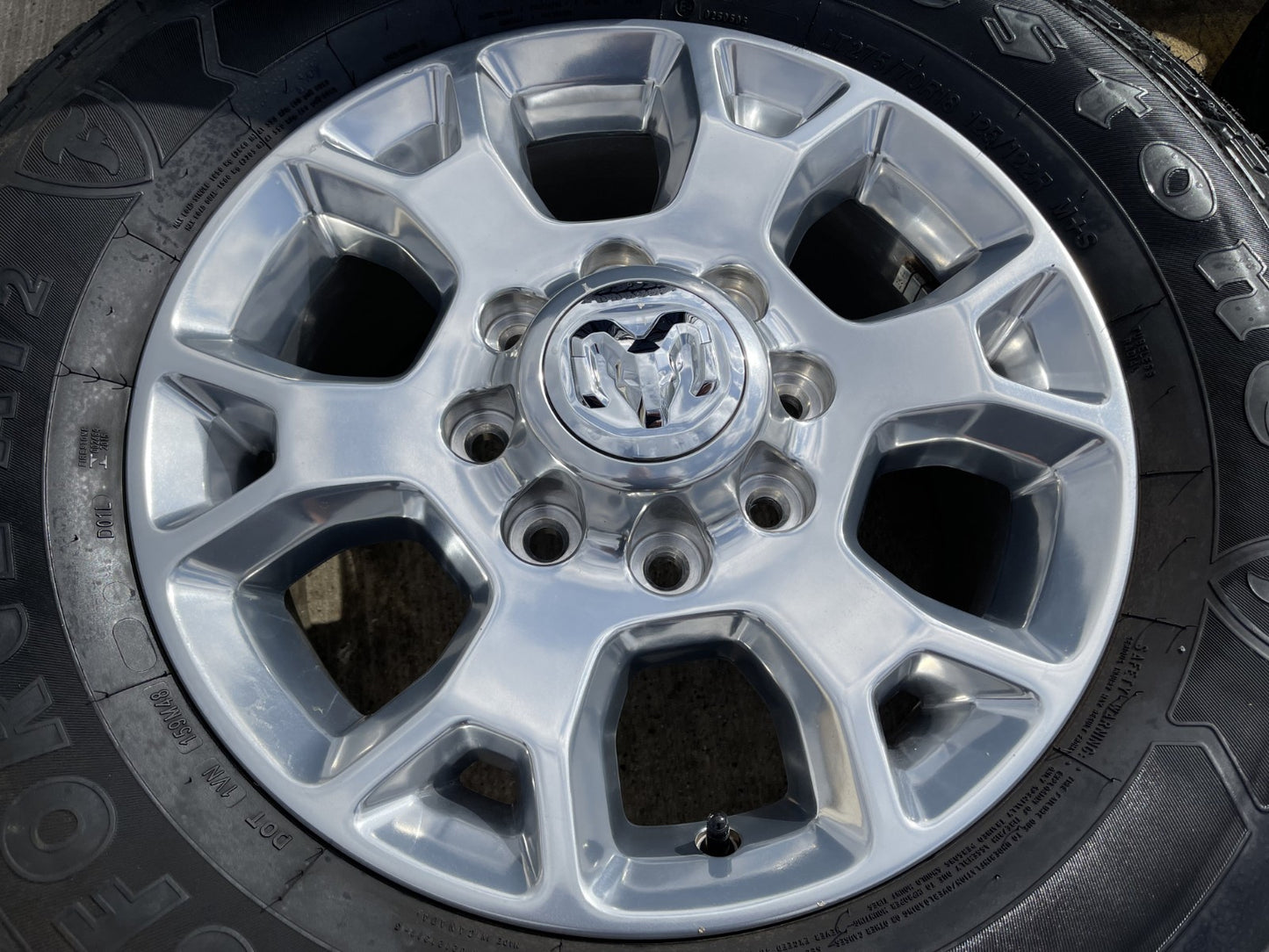 18" Ram 2500 3500 Laramie Power Wagon OEM wheels rims 2693 tires FIRESTONE A/T2