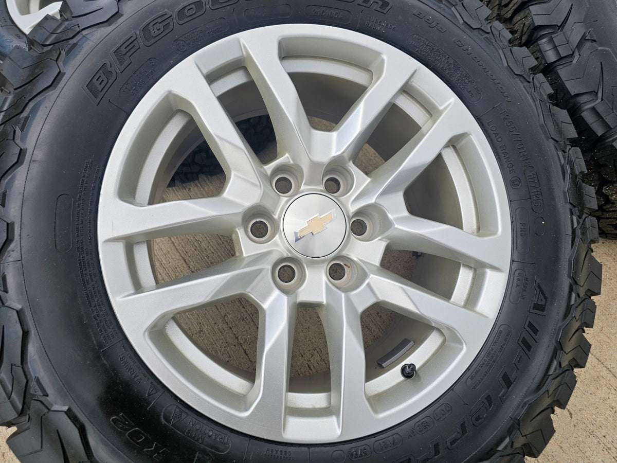 18" Chevy Silverado Suburban Tahoe OEM 5912 wheels rims Yukon Sierra BFG NEW