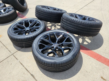 22" GMC Sierra Yukon Chevy Silverado OEM replica black wheels rims 5904 5668 NEW