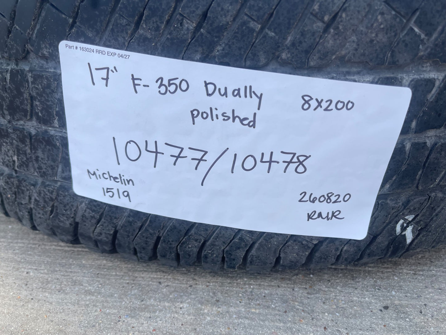 17" Ford F-350 Dually OEM 3618 3619 rims wheels SET tires Michelin LTX A/T2
