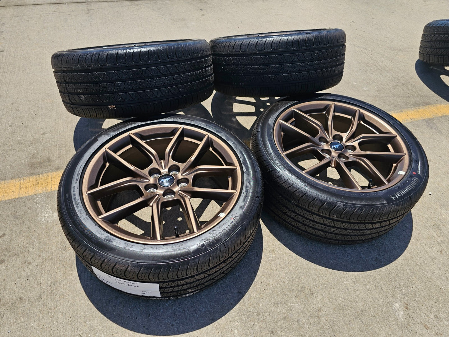 19" Ford Mustang GT Performance Track Pack OEM wheels rims Bronze 2025 TPMS NEW