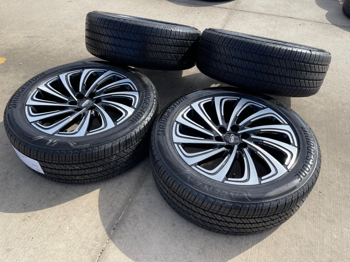22" Lincoln Navigator OEM 10666 rims wheels BLACK LABEL BRIDGESTONE SET