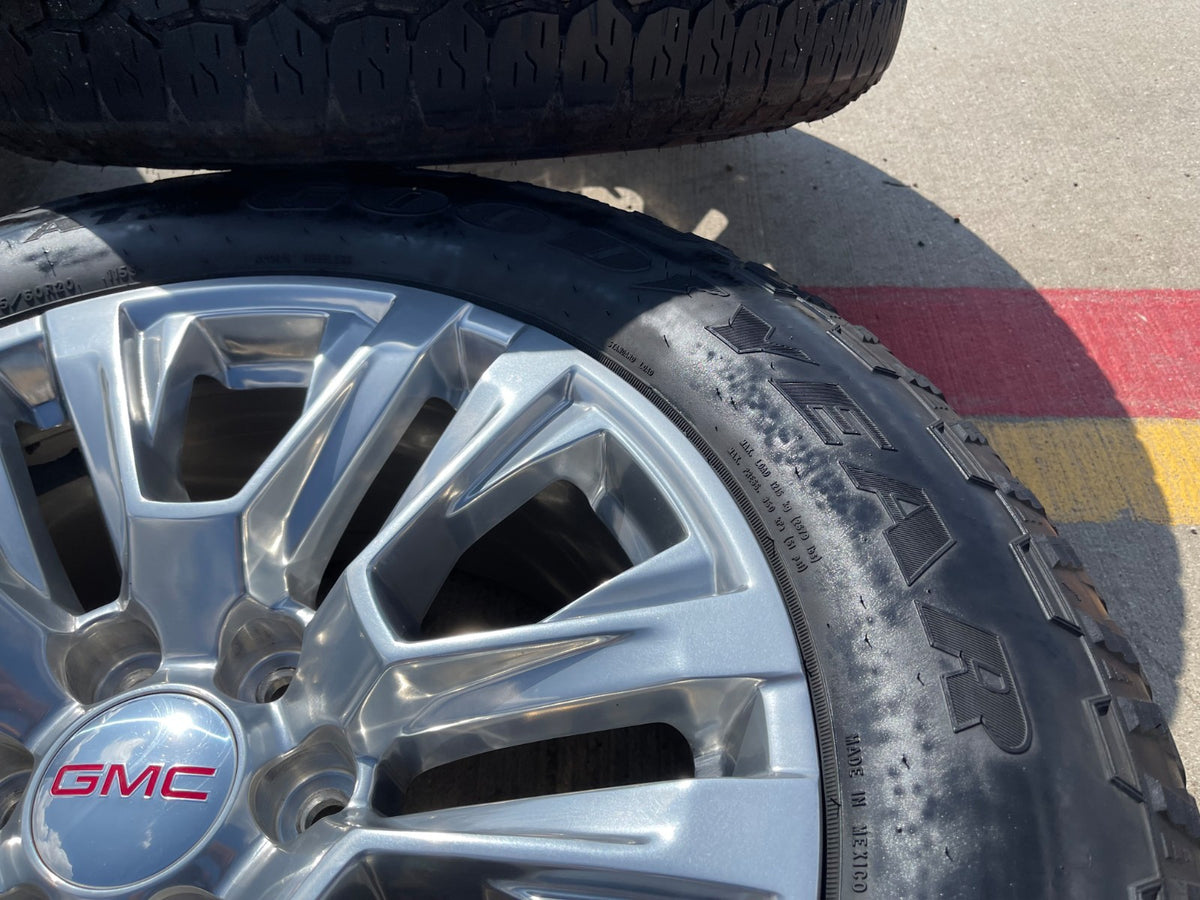 20" GMC Sierra Yukon Denali OEM 5917 wheels rims SET Chevy tires GOODYEAR