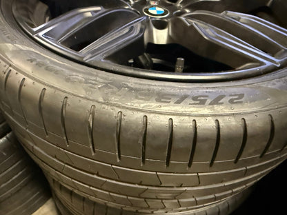 20" BMW M760i 740i 640i OEM 86343 86344 Series 760M SET black wheels rims tires