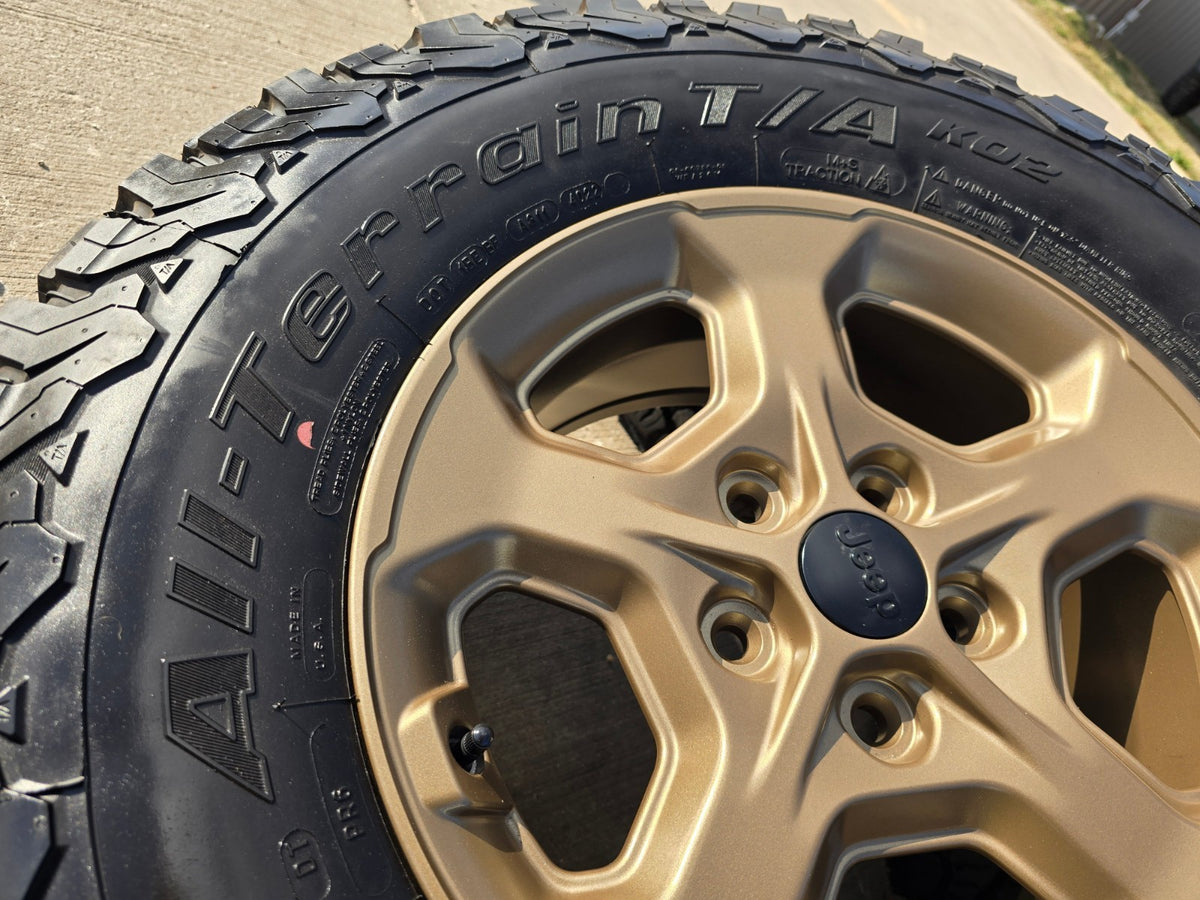 17" Jeep Gladiator RUBICON OEM wheels rims BRONZE Wrangler 9236 SET BFG A/T 33"