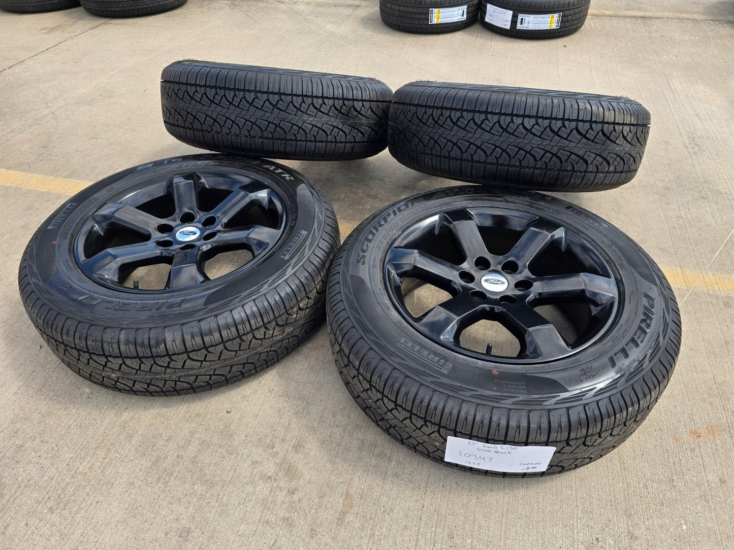 20" Ford F-150 OEM rims wheels BLACK 10347 Expedition PIRELLI A/TR NEW