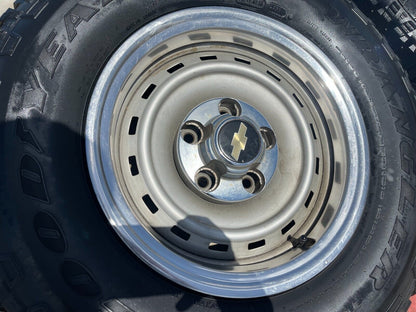15" Chevy K1500 Blazer Old School Chevy wheels rims GMC NEW tires 5x120 5x4.75