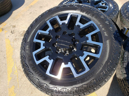 22" Chevy Silverado GMC Sierra 2500 OEM wheels rims 2023 2024 2025 NEW A/T tires