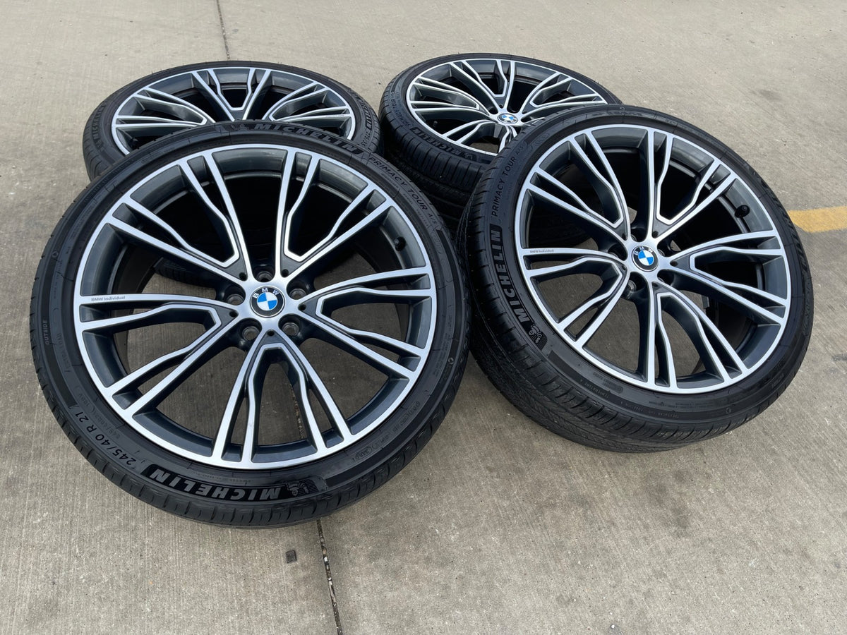 21" BMW X3 X4 OEM 86365 86368 Series Style 7261 wheels rims X3M X4M MICHELIN